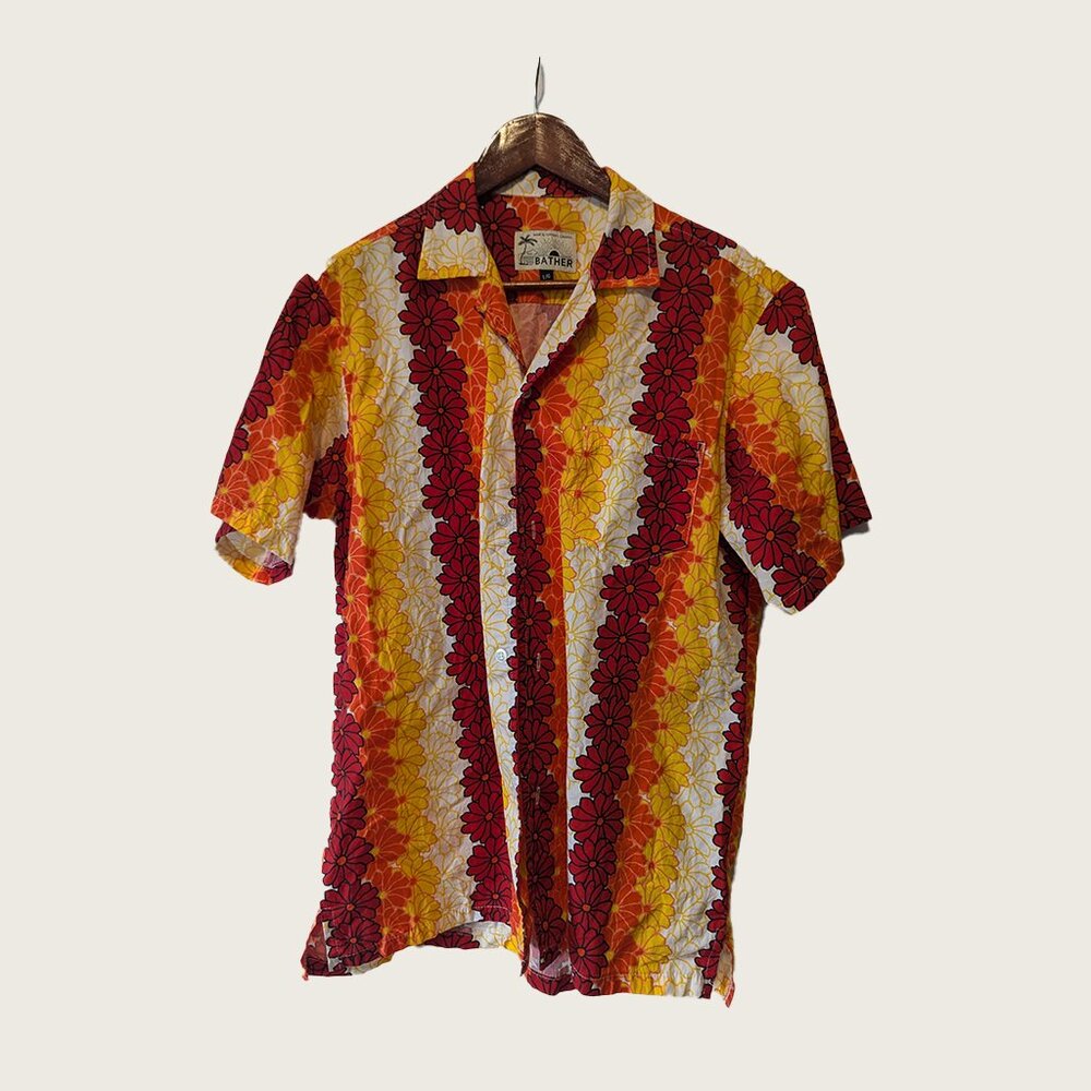 BATHER - Orange flower shirt - Sz L